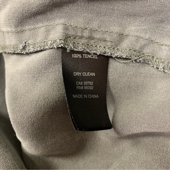 Maison Cinqcent Jacket Women's Size Medium Khaki Green Grey Tencel Lightweight - Picture 9 of 9